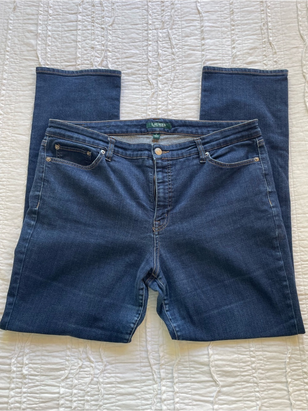 Lauren Ralph Lauren Women’s Jeans Premier Straight and Darkwash | Sz 16